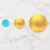 Chique Goud en Turkoois Confetti (Achterkanten)