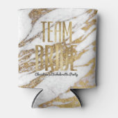 Chique goud en wit marmer team bruid Bachelorette Blikjeskoeler (Voorkant)