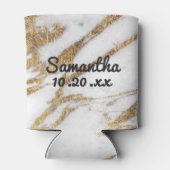 Chique goud en wit marmer team bruid Bachelorette Blikjeskoeler (Achterkant)