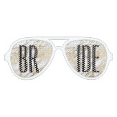 Chique goud en wit marmeren bruid zonnebril (Voorkant)