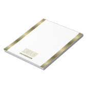 Chique goud en wit modern geometrisch Notitieblok (Linkerzijde)
