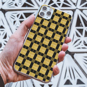 Chique goud en zwart dambord patroon Case-Mate iPhone case