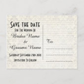 Chique goud en zwart sparen de datum aankondigingskaart (Achterkant)