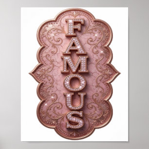 Chique Goud FAMOUS Design Poster