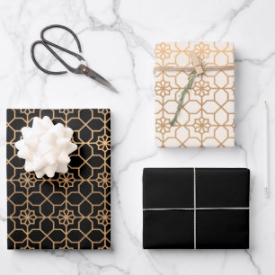 Chique goud geometrisch Arabisch islamitisch Inpakpapier Vel