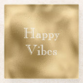 Chique goud glazen onderzetter (Voorkant)