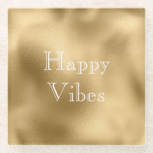 Chique goud glazen onderzetter (Voorkant)