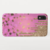 Chique goud glinsterende druppels iPhone 6.1 hoesj Case-Mate iPhone Case (Achterkant (horizontaal))