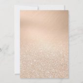 Chique Goud Glitter Metallic Champagne Bruiloft Save The Date (Achterkant)