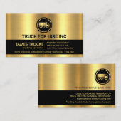 Chique Goud Grijs Lagen Trucker Visitekaartje (Voorkant / Achterkant)
