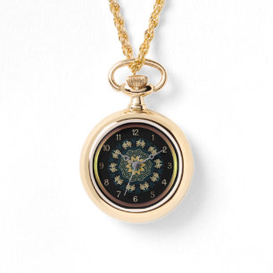 Chique Goud & Groen Aziatische Stijl Horloge
