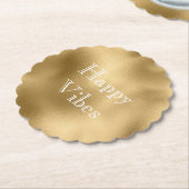 Chique goud kartonnen onderzetters (Gekanteld)