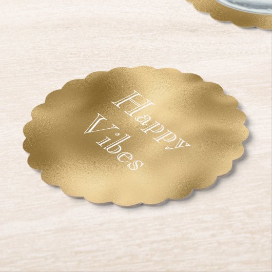 Chique goud kartonnen onderzetters (Gekanteld)