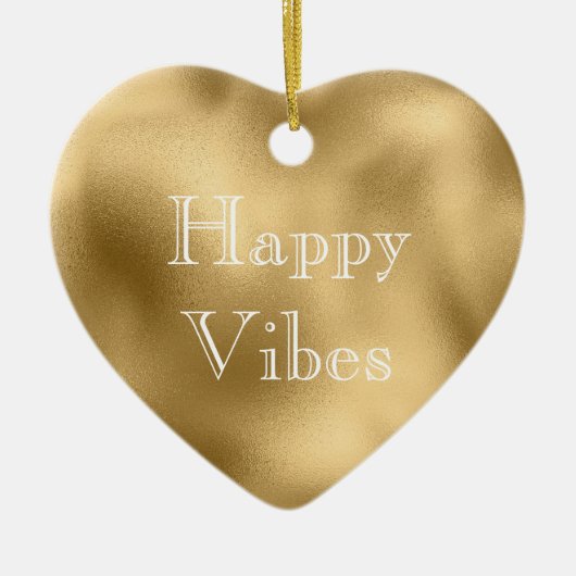 Chique goud keramisch ornament (Voorkant)