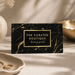 Chique Goud Marmer Luxe Boutique Visitekaartje