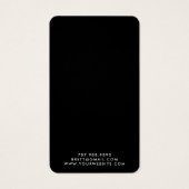 Chique Goud Monogram Zwart Ketting Display Kaart (Achterkant)