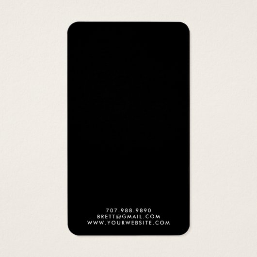 Chique Goud Monogram Zwart Ketting Display Kaart (Achterkant)