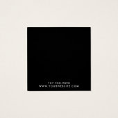 Chique Goud Monogram Zwart Oorbel Display Kaart (Achterkant)