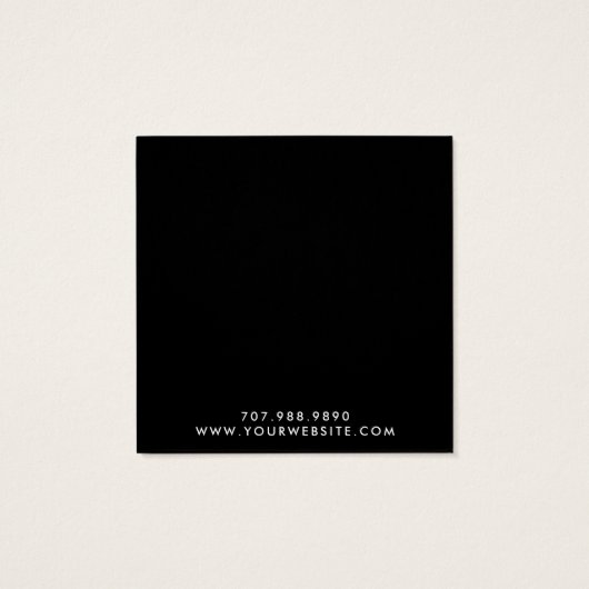 Chique Goud Monogram Zwart Oorbel Display Kaart (Achterkant)