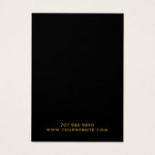 Chique Goud Monogram Zwart Oorbel Display Kaart (Achterkant)