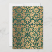 Chique goud oosters groen islamitisch moslim bruil kaart (Achterkant)
