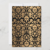 Chique goud oosters zwart islamitisch moslim bruil kaart (Achterkant)