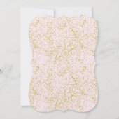 Chique Goud Roze Blush Confetti Sparkle bruids Kaart (Achterkant)