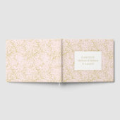 Chique Goud Roze Blush Confetti Sparkle Bruiloft Gastenboek (Volledig)