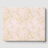 Chique Goud Roze Blush Confetti Sparkle Bruiloft Gastenboek (Achterkant)