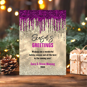 Chique goud roze glitter druppels Kerstmis nieuwja