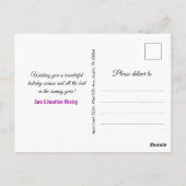 Chique goud roze glitter druppels Kerstmis nieuwja Briefkaart (Achterkant)