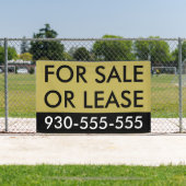 Chique goud te koop of lease luxe vastgoed spandoek (Insitu)