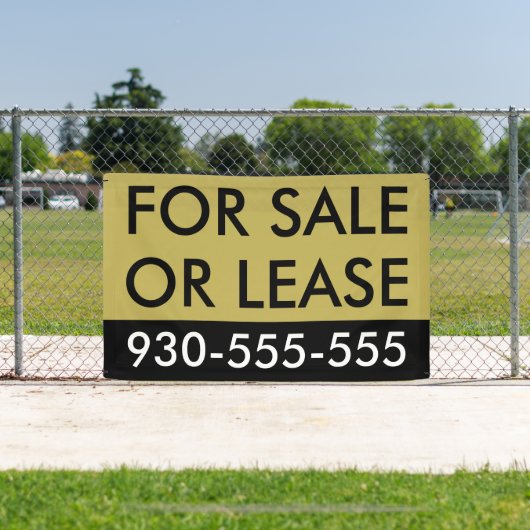 Chique goud te koop of lease luxe vastgoed spandoek (Insitu)