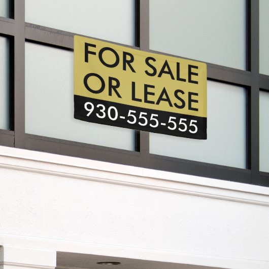 Chique goud te koop of lease luxe vastgoed spandoek (Buitenkant Gebouw)