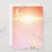 Chique Goud Tiara Diamonds Swirls Sweet 16 Party Kaart (Achterkant)