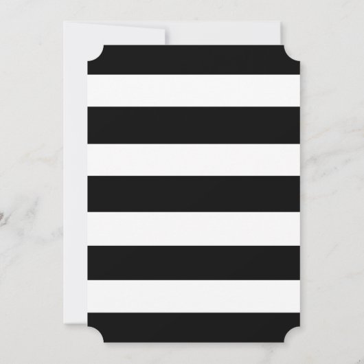 Chique goud | Vet Zwart Streepje De datum opslaan Save The Date (Achterkant)