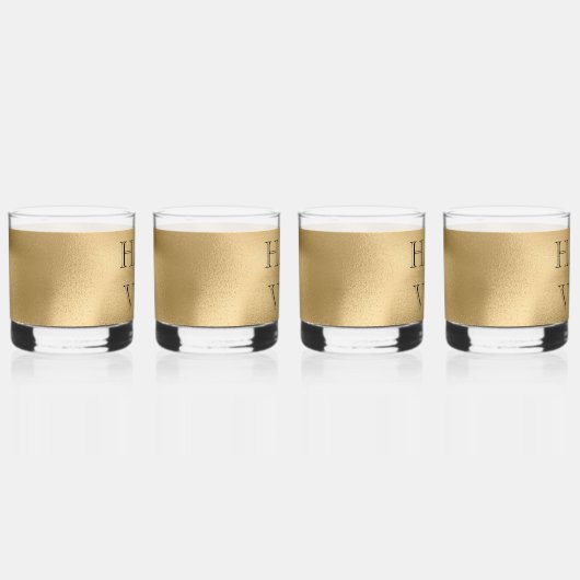 Chique goud whisky glas (Rechts)