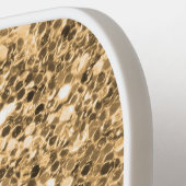 Chique Goud Wit Glitterij Sparkles Modern Monogram Pickleball Paddle (Links Detail)