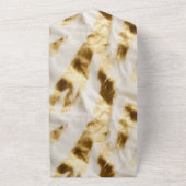 Chique goud wit Koeienhuid All In One Uitnodiging (Buitenkant)