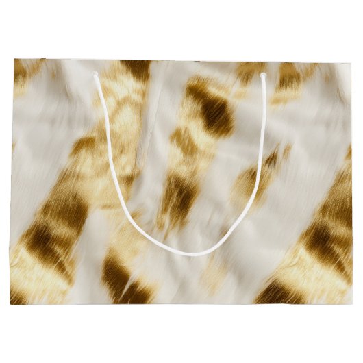 Chique Goud Wit Koeienhuid Western Groot Cadeauzakje (Achterkant)