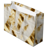 Chique Goud Wit Koeienhuid Western Groot Cadeauzakje (Voorkant Gekanteld)