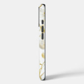 Chique Goud Witte Bloemen Case-Mate iPhone Case (Achterkant / Links)