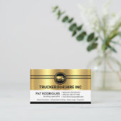 Chique Goud Zwart Lagen Trucker Visitekaartje (Staand voorkant)