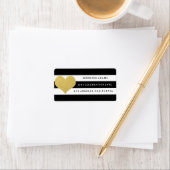 Chique goud | Zwarte streep Adresetiketten Etiket (Insitu)