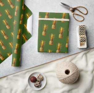 Chique gouden ananas zomer patroon cadeaupapier