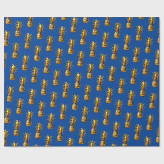 Chique gouden ananas zomer patroon cadeaupapier (Vlak)