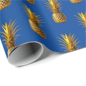 Chique gouden ananas zomer patroon cadeaupapier (Rol Hoek)