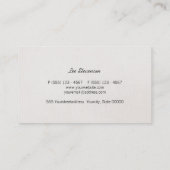 Chique gouden bladcirkels Beige linnen look Mode Visitekaartje (Achterkant)