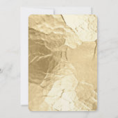 Chique gouden bladeren bruiloft kaart (Achterkant)