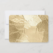 Chique gouden bladeren bruiloft RSVP Kaartje (Achterkant)